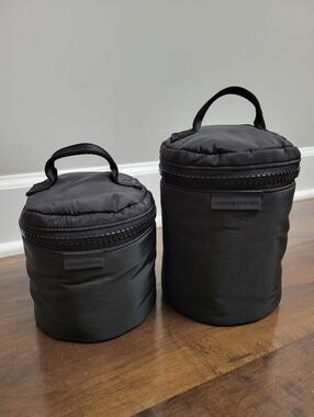 Dagne Dover Mila Toiletry Organizer Set Onyx Black Small & Large Makeup Travel